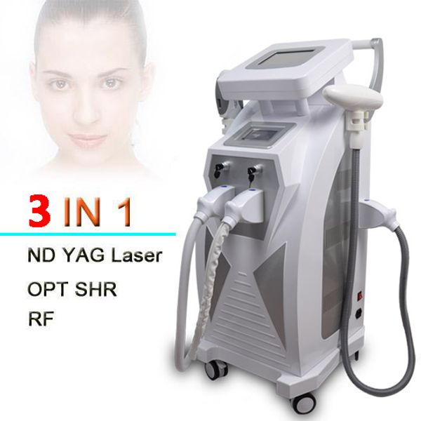 

powerful 3 in 1 opt+rf+laser +ipl shr skin rejuvenation tattoo hair removal machine dhl ing, Black