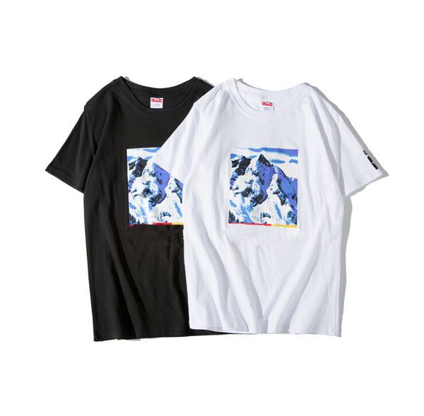 

Лето Новый снег Подорожник печати мужская тройник с коротким рукавом супер высокое качество повседневная футболка мужская мода Марка топы