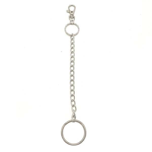 

women rock punk keychain hipster trousers key chain pant jean keychains ring clip keyring hiphop bag charm accessories, Silver