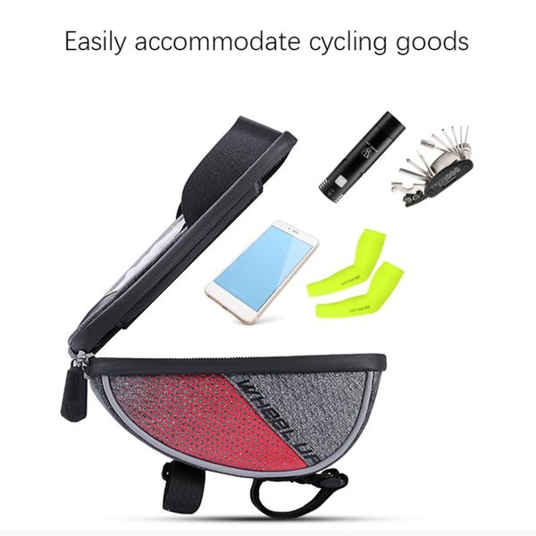 Bike Bicycle Handlebar Front Bag Case Pouch for 6.0/" Touch Screen Mobile Phone