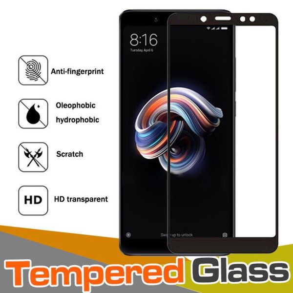 

Carbon fiber 3d tempered gla full cover 9h premium creen protector guard film for xiaomi redmi 6 pro 6a note 5 plu 5a 4a 4x y1 prime 2