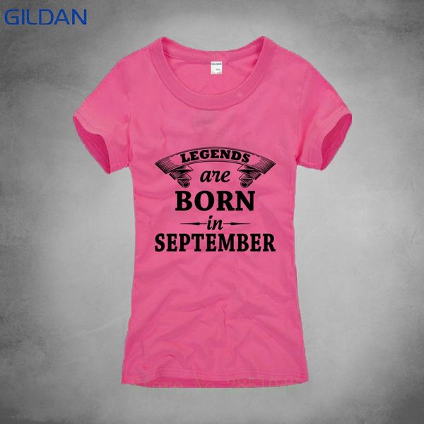 

costume woman's t shirt painted legends are born in september summer woman's t-shirt designs casual women fashion, White