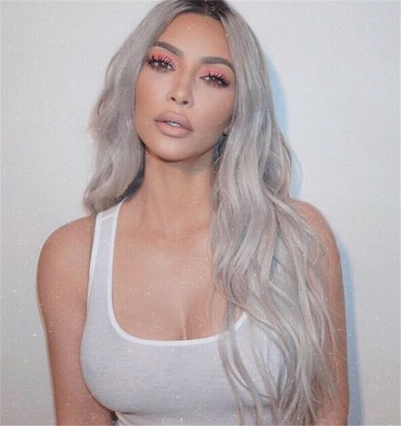 Grosshandel Brasilianisches Menschenhaar Ombre 1b Grau Ash Grey Volle Spitze Menschenhaar Perucken Mit Dem Baby Haar Mittleren Teil Pre Gerupftem