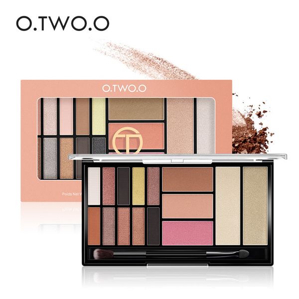 

o.two.o 10 eye shadow +3 blush +2 highgloss powder new palette eyeshadow highlighter glitter blush contour palette 15 shades