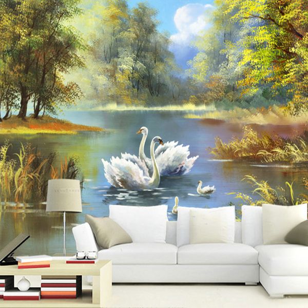 

countryside natural scenery painting canvas 5d papel murals 3d wall p mural wallpaper for sofa background 3d wall mural