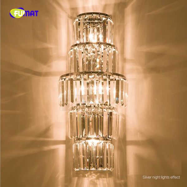 2019 New Design Modern Crystal Lamp Gold Silver Applique Murale Luminaire Lustre Bedroom Lamp Bathroom Light Height 60cm From Crystalk9 291 06