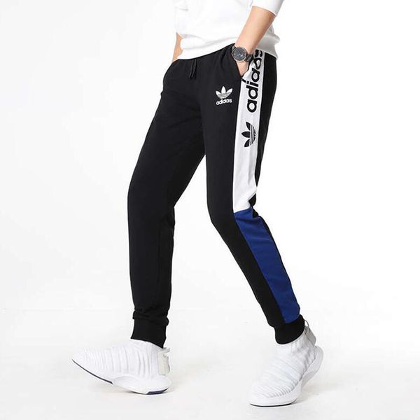 

new ad tide casual couple pants fashion drawstring regular sport pants full length mens designer joggers ing, Black