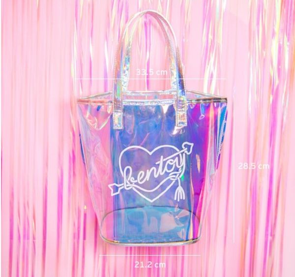 

каваи японский лолита harajuku лазерный прозрачный сумки пляж сумка кошелек