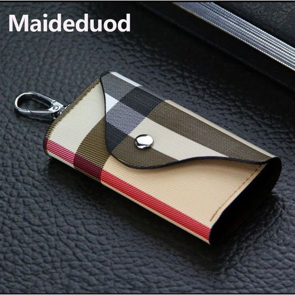 

Maideduod высокое качество мода плед / полоса ключ бумажник держатель Мужчины / Женщины кожаный бумажник Key Case сумка ключи от автомобиля мешок