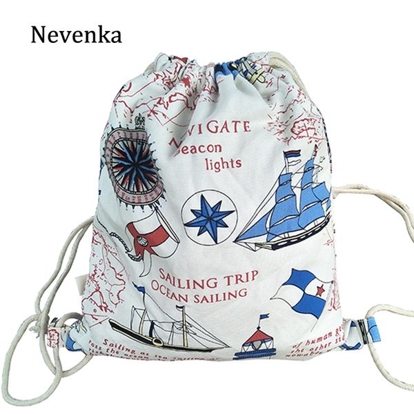 

nevenka women shopping bags canvas drawstring backpacks for teenager girls lightweight drawstring bags female recycle bag 2018