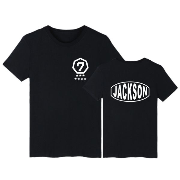 

kpop got7 t shirt jackson mark plus size cotton tshirt women men tees casual summer short sleeve streetwear t-shirt, White