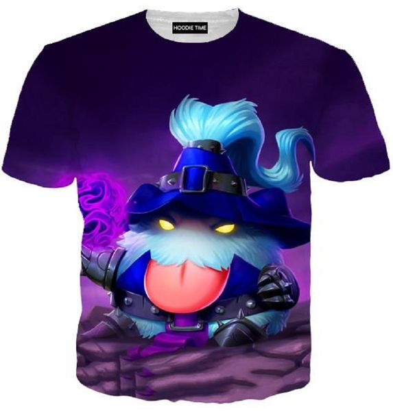 

new 3d t shirt printed lol cartoon t-shirt women men fashion clothing harajuku tee shirts casual 3d t-shirts, White;black