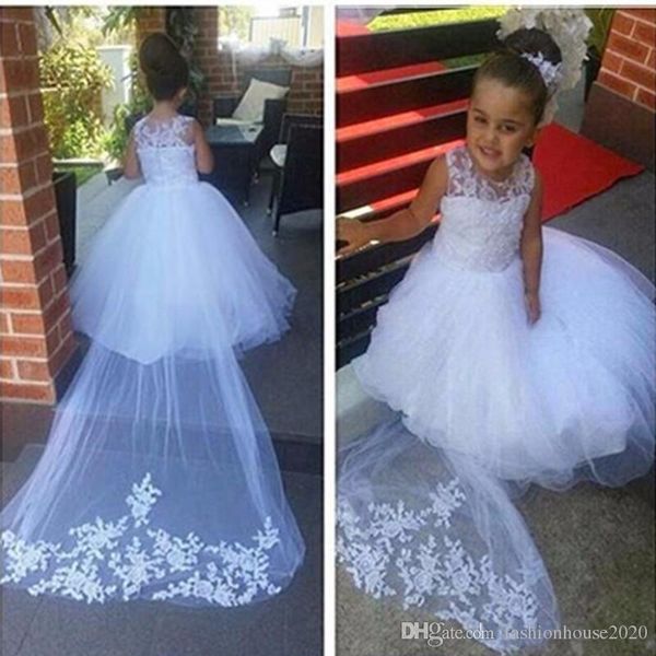 

summer beach pure white flower girl dresses princess ball gown cap sleeves appliqued long kids formal wear girl pageant dress, White;blue