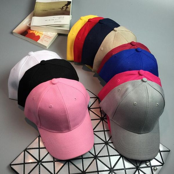 Atacado multicolor mulheres boné de beisebol dos homens cor sólida hip-hop cap casal caps topee unisex navio livre