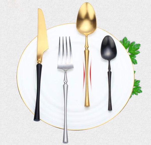 

набор столовых приборов из нержавеющей стали роскошные позолоченные посуда стейк нож и вилка наборы посуда рождество посуда свадебные подарк