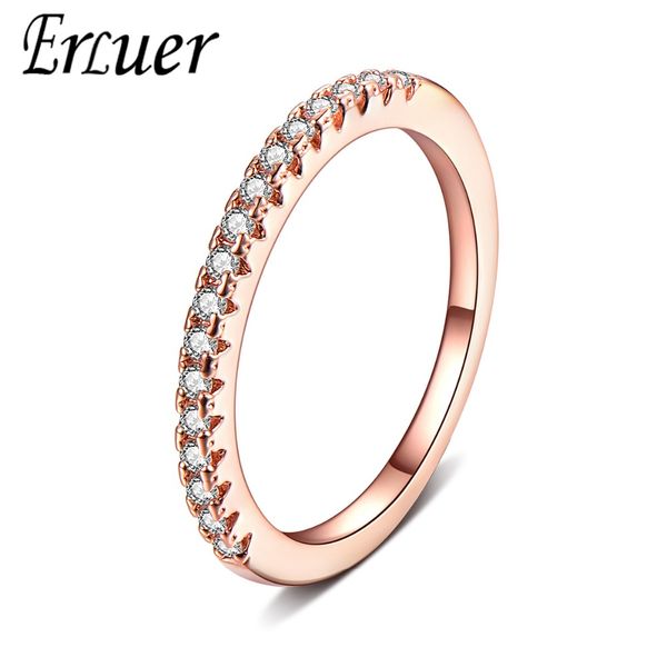 

erluer fashion jewelry ring classic simple casual charming rose gold jewellery rings party wedding gift for women and girl, Silver