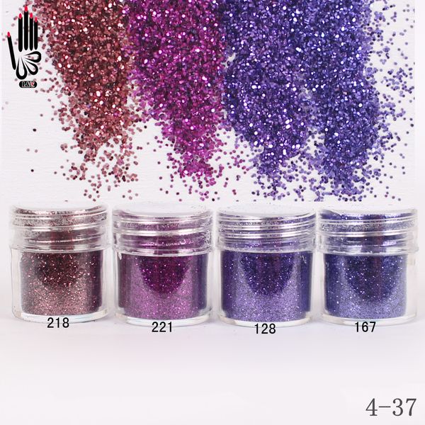 

nail art powder 1 jar/box 10ml nail tip 4 purple blue colors art glitter fine powder for gel tip 300 colors 4-37, Silver;gold