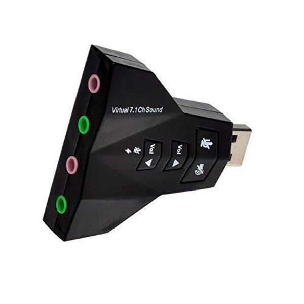 SCHEDA AUDIO AUDIO USB 2.0 a 3D ADATTATORE ESTERNO MICROFONO VIRTUALE 7.1 CANALI Cuffie