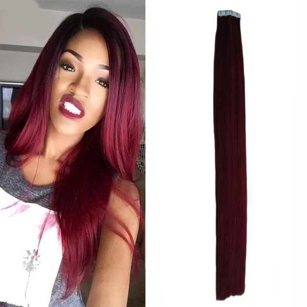 Straight Tape In Hair Extension 100g10 26 Inch Non Remy Straight