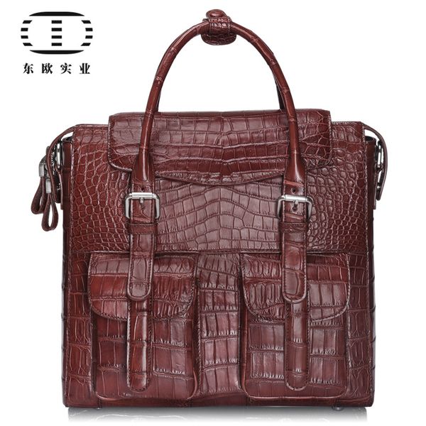 

crocodile bag factory leather goods men business briefcase casual single shoulder bag handbag