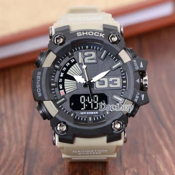 

Ga1100 relogio men port watche out door led chronograph wri twatch prw military digital hock watch good gift for men boy drop hipping, Slivery;brown