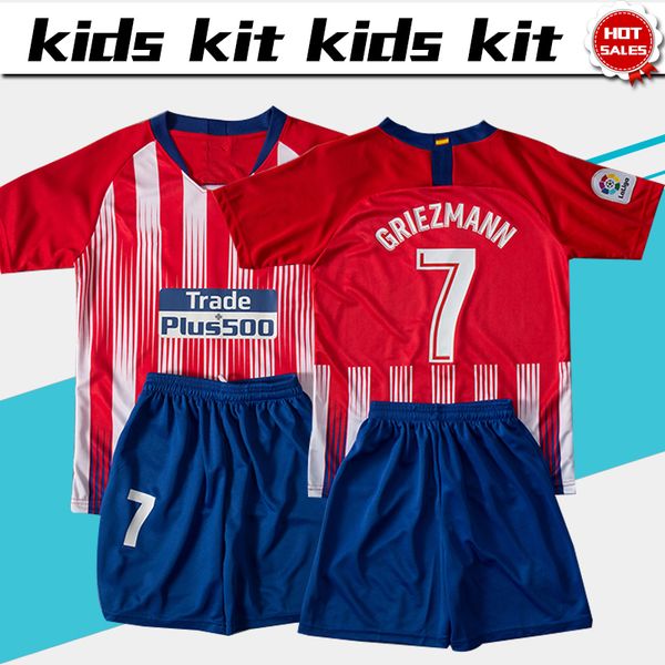 

7 griezmann kid kit madrid football jer ey 2018 19 home boy occer jer ey child occer hirt uniform 2018 19 jer ey hort