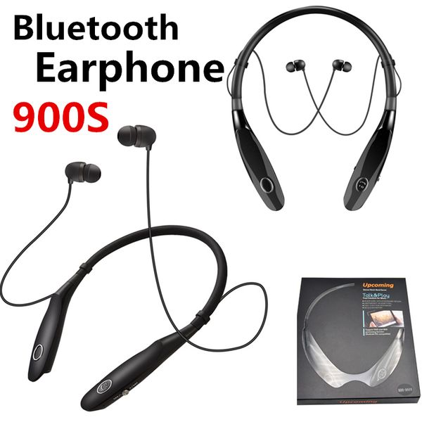 

New Universal Neckband Sport Bluetooth Earphone HBS 900s Headphones Wireless Earbuds Hand Free Headset With Mic last 15hours V4.2 For Phone