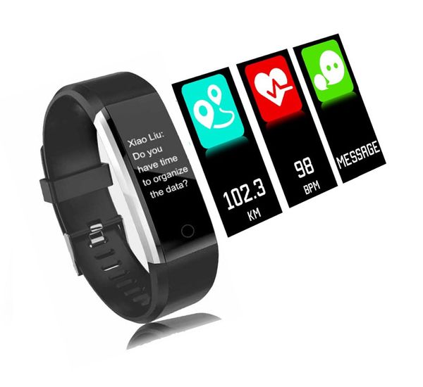 

new heart rate monitor smart bracelet wristband watch blood pressure fitness tracker for xiaomi pk mi band 2
