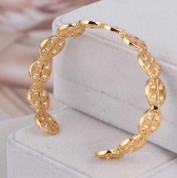 

Luxurious Brass material love punk opened hollow round shape for Bangles1.2cm width Design Cuff Bracelet Cufflink fit Women girls