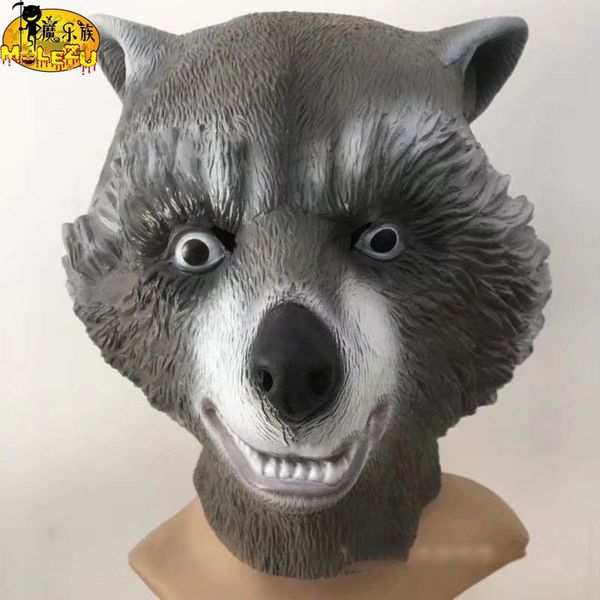 

2018 новый стиль бесплатная доставка ракета енот маска капот косплей реквизит для хэллоуина латекс материал анфас