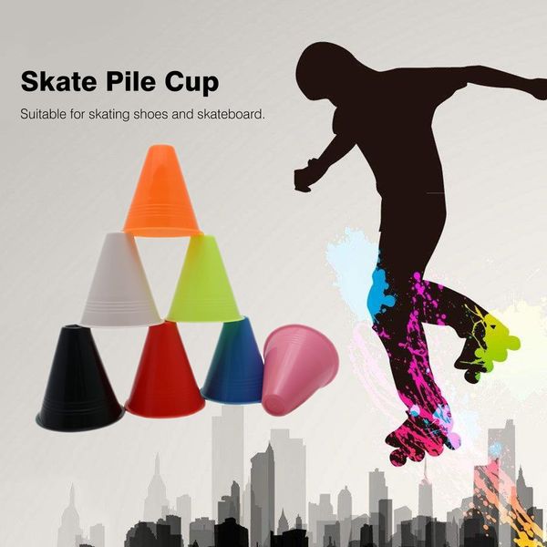 10PCS Skate Pile Cup Winddicht Anti-slip Roller Skating Kegel Agility Training Marker Slalom Skateboard Markierung Kegel