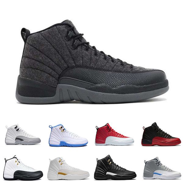 

12 12smens basketball shoes wheat dark grey bordeaux flu game the master taxi playoffs wolf grey gym red royal blue suede sports sneakers