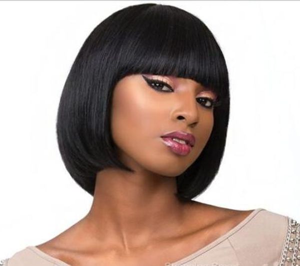 Charming Beautiful Hot Quality Women Short Bob Wig Straight Black