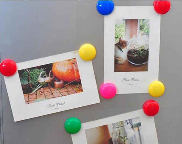 Colorful Circular Plastic Fridge Magnets Whiteboard Sticker