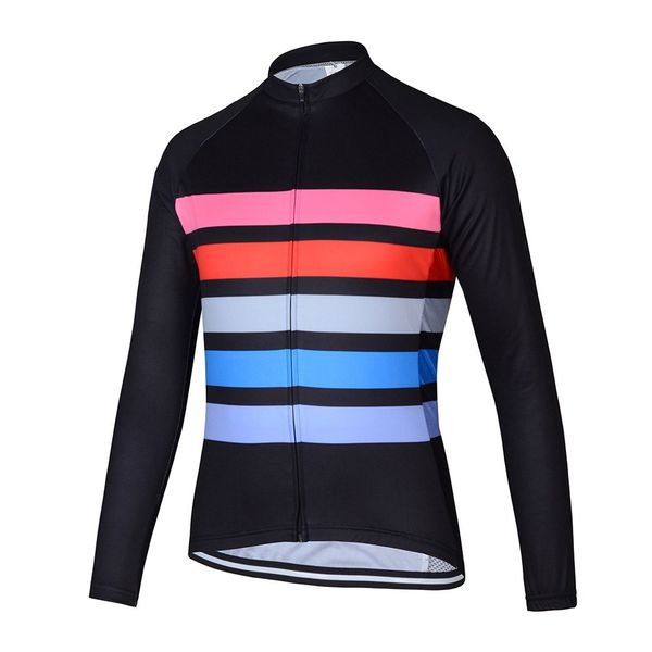 

long sleeve cycling jersey 2019 cycling clothing quick dry breathable bike jersey bicycle jacket t-shirt maillot ropa ciclismo, Black