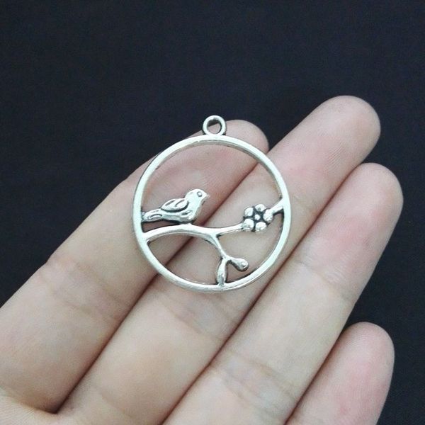 

20pcs antique silver tree bird charm pendant jewelry findings, Bronze;silver