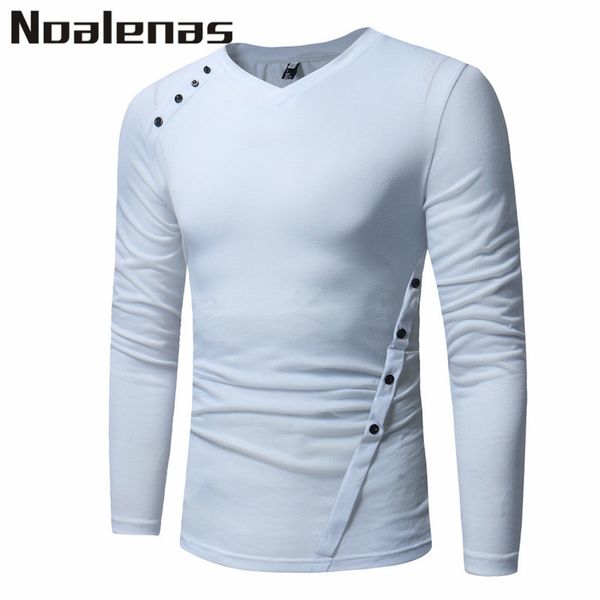 

fashion man's blouse shirt spring new men's long-sleeve clothing tees casual cotton oblique placket clothes, White;black