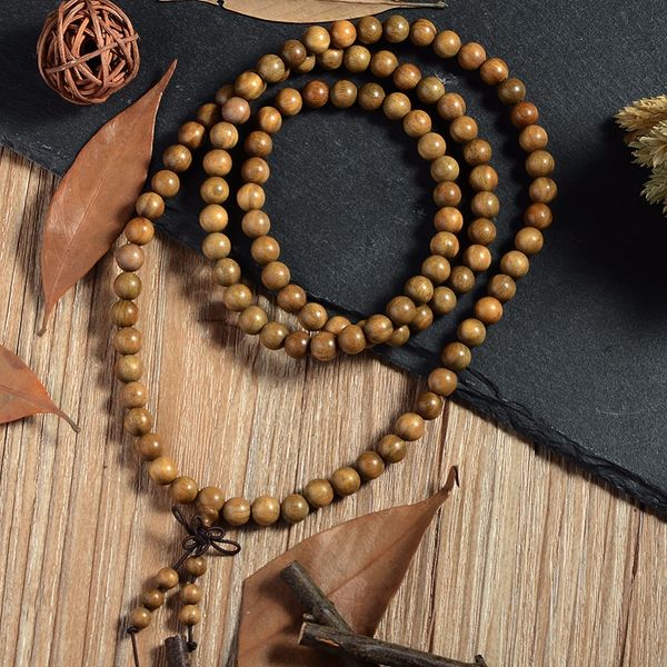 

108*8mm tibetan buddhist for men natural green sandalwood prayer malas fashion wooden beaded necklace bracelets p3, Black