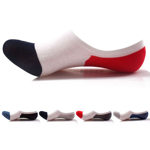 

5 color sports men and women outdoor climbing seasons striped cotton stealth ship socks sport sock invisible boat socks, Black