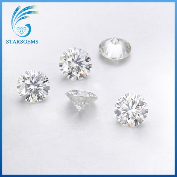 

pass the diamond 3.0mm 0.1ct round ef color brilliant cut moissanites loose stone for engagement rings good price, Black