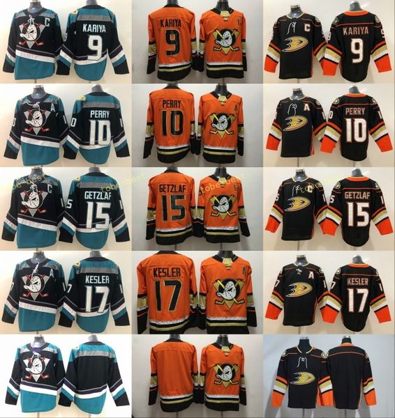 

New Black Teal Anaheim Ducks 10 Corey Perry 15 Ryan Getzlaf Jerseys 17 Kesler 8 Teemu Selanne 9 Paul Kariya Hockey Men Stitched