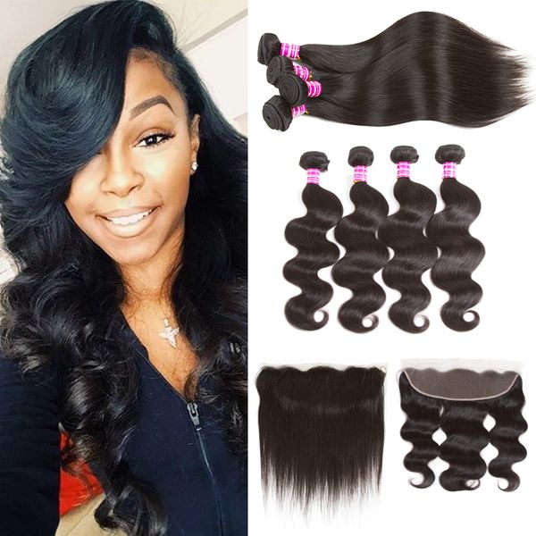 Unprocessed Brazilian Virgin Hair Straight Human Hair Bundles With