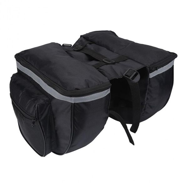

25l waterproof mountain road bike bicycle back seat tail package double pannier bag back outdoor cycling accessory