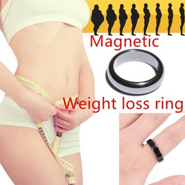 

new women black 6/8/10 cool magnetic hematite stone therapy health care magnet hematite ring men's jewelry, Golden;silver