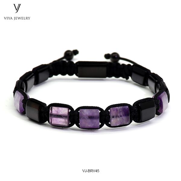 

customize luxury jewelry for graduation anniversary friendship family gift square beads adjust men bracelet for friend gift, Golden;silver