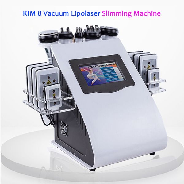 

kim 8 portable 6 в 1 cavi-lipo ультразвуковая кавитационная машина 40k кавитация rf многополярный трехполярный вакуумный лазер для похудения