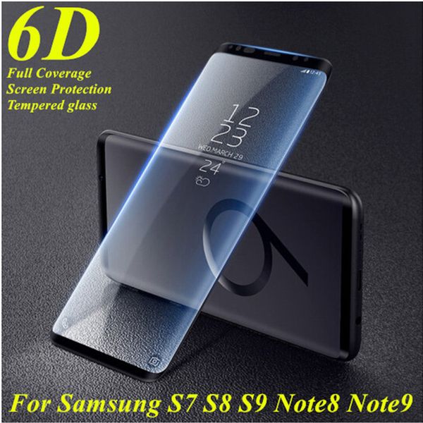

6D полный изогнутый протектор экрана закаленное стекло для Samsung Galaxy S8 S9 плюс 3D стекло для S7 Edge Note8 Note9 5D закаленное стекло