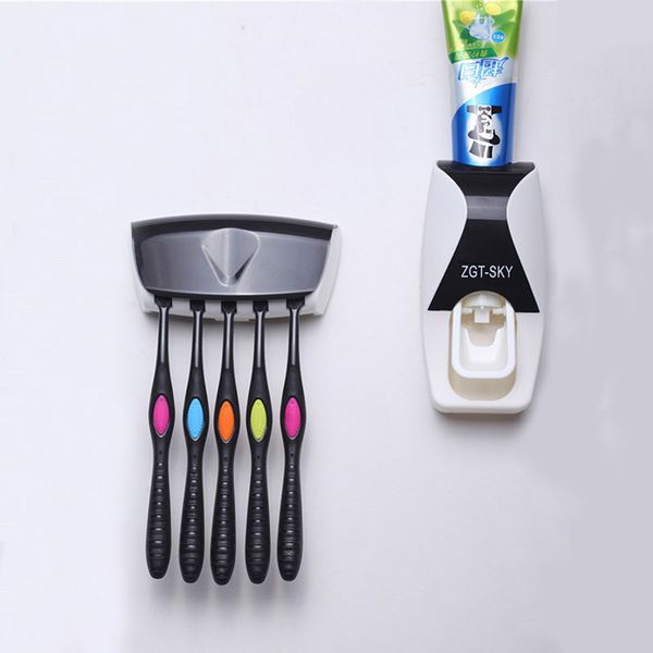 

Мода автоматическая зубная паста диспенсер семейный держатель 5 зубная щетка ван