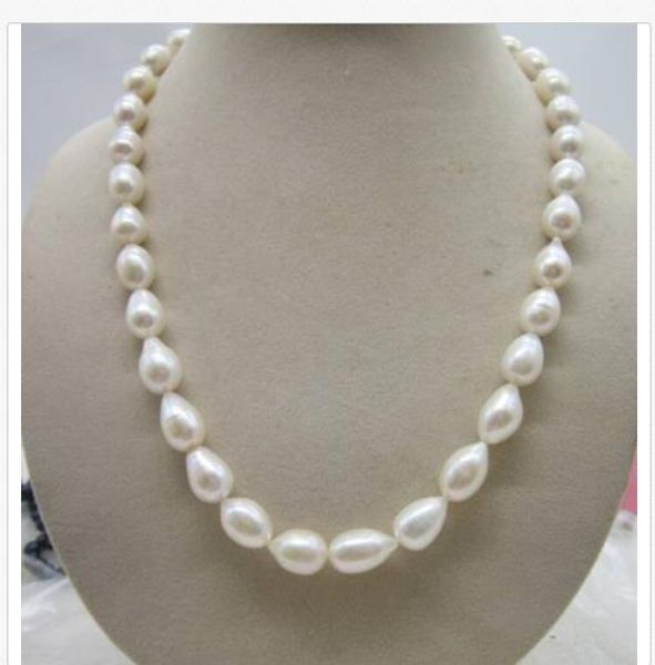 

18" 11-13mm австралийский южного моря genuine white pearl ядерных necklace14k, Silver