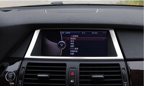 Copertura decorativa per la navigazione GPS del cruscotto interno per BMW X5 E70 2008-2013